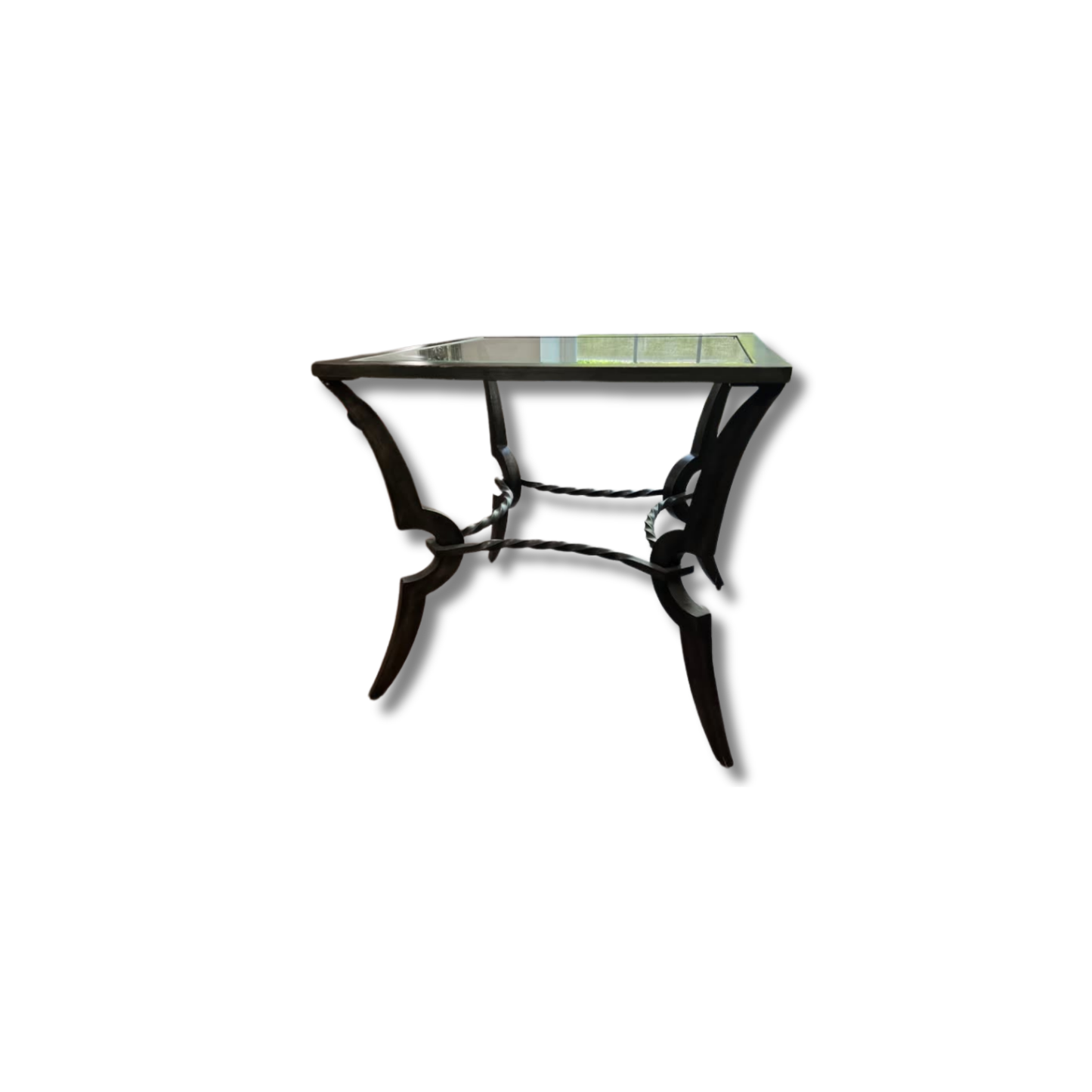 Pewter Metal Side Table